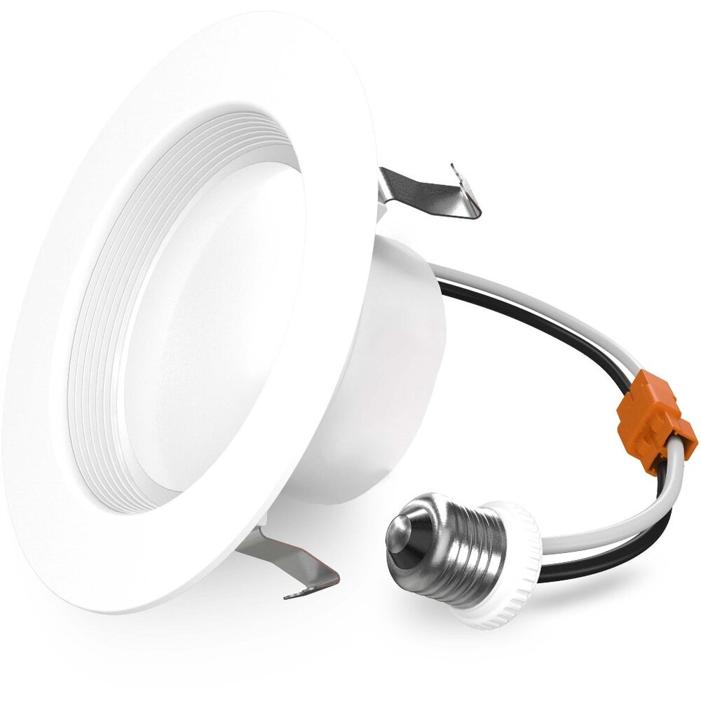 4 Pack - Sunco LIghting Recessed LED Retrofit Lighting, 4" Baffle, 660 Lumens